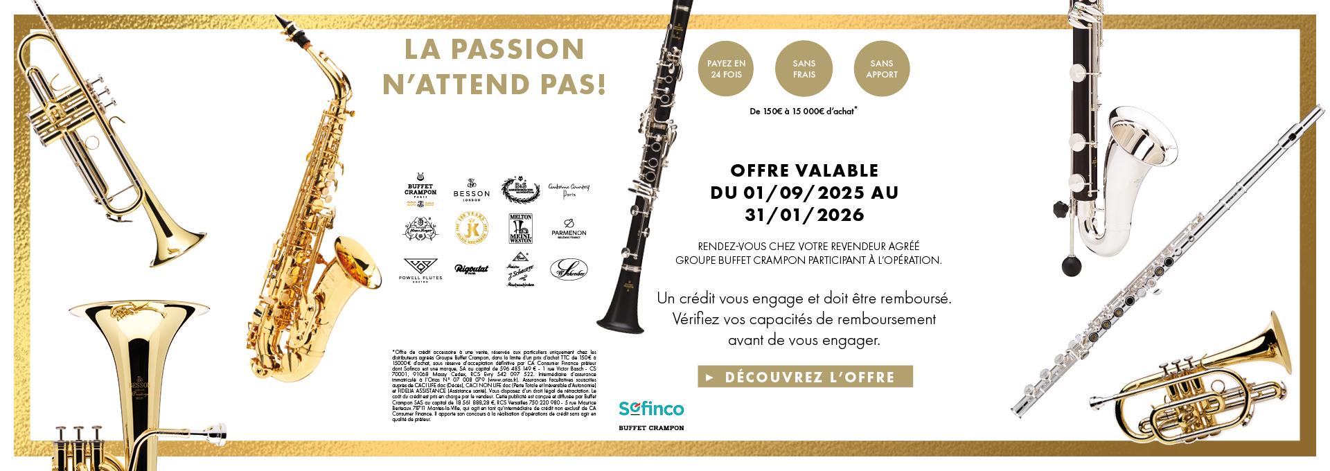 BUFFET CRAMPON 24 FOIS SANS FRAIS 2025